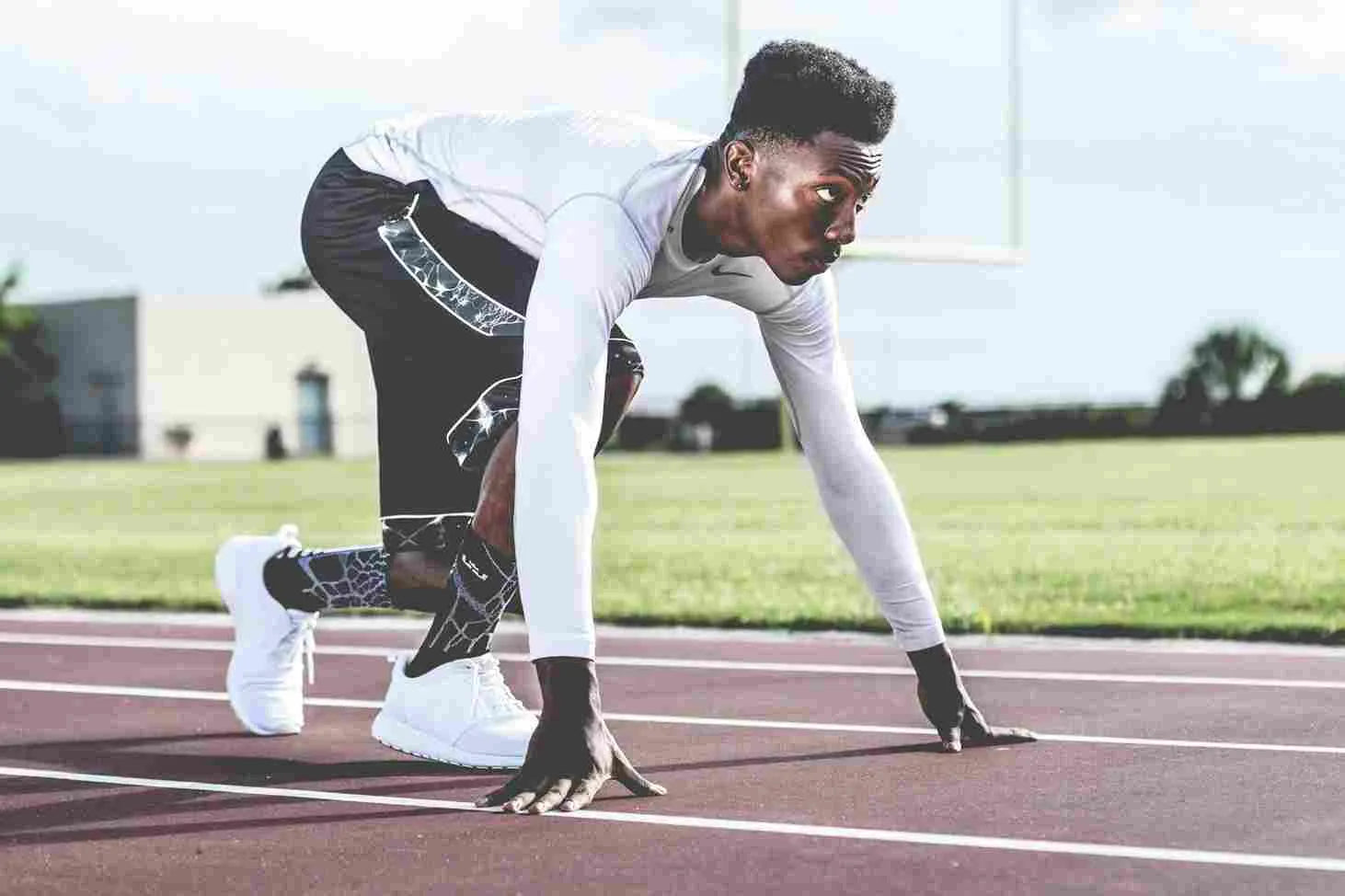 A man on a running track